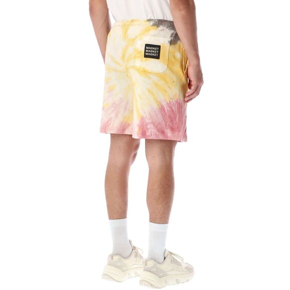 Market Smiley Iron Market Logo Print Tie Dye Shorts - Size Large - Picture 6 of 9